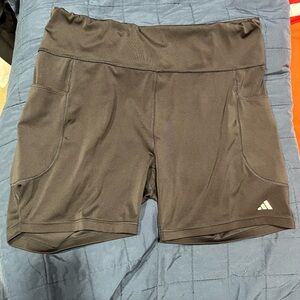 adidas Women’s Black Athletic Bike Shorts with Side Pockets